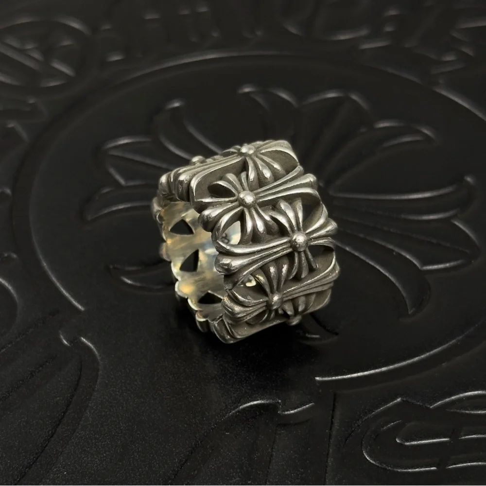 Chrome Hearts 925 Silver Cemetery Ring Size 7 US - Picture 3 of 11